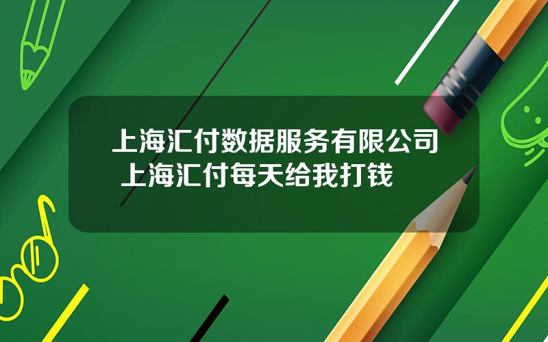 上海汇付数据服务有限公司 上海汇付每天给我打钱